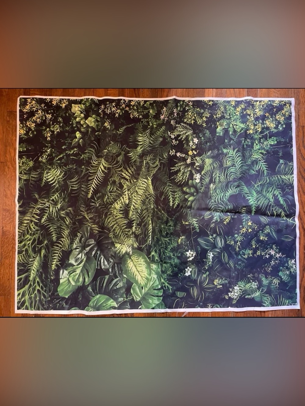 2 Tropical Green Botanical Wall Art Backdrops